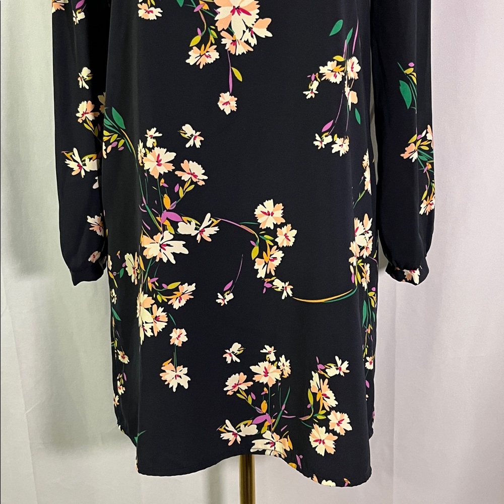 Lulus Herbaceous Babe Navy Floral Print Long Sleeve Shift Dress - Picture 9 of 16